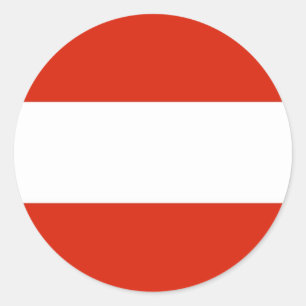 Adesivo Redondo Bandeira de Áustria