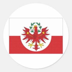 Adesivo Redondo Bandeira de Áustria Tirol