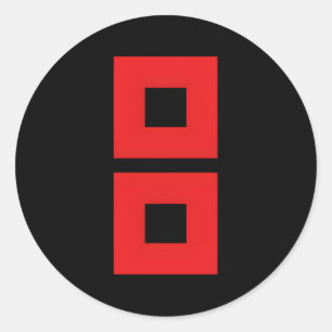 Adesivo Redondo Bandeira de Aviso do Furacão