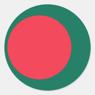 Adesivo Redondo Bandeira de Bangladesh