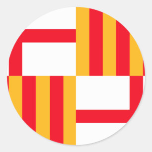Adesivo Redondo Bandeira de Barcelona