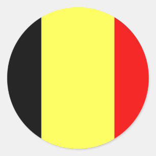 Adesivo Redondo Bandeira de Bélgica