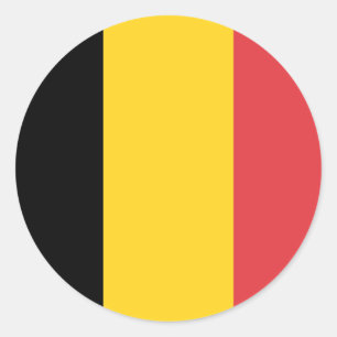 Adesivo Redondo Bandeira de Bélgica