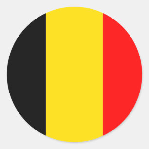 Adesivo Redondo Bandeira de Bélgica
