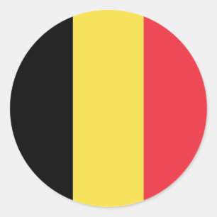 Adesivo Redondo Bandeira de Bélgica