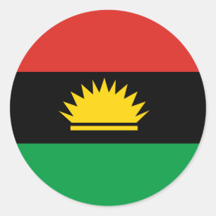 Adesivo Redondo Bandeira de Biafra (Bịafra)