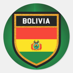 Adesivo Redondo Bandeira de Bolívia