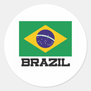 Adesivo Redondo Bandeira de Brasil