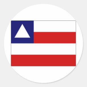 Adesivo Redondo Bandeira de Brasil Baía
