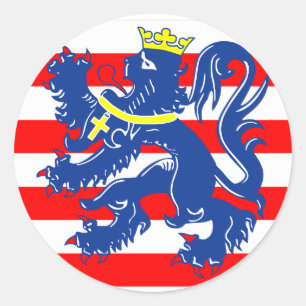 Adesivo Redondo Bandeira de Bruges/ Brugge, Bélgica