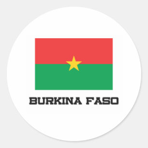 Adesivo Redondo Bandeira de Burkina Faso