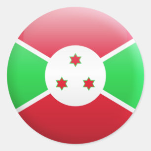 Adesivo Redondo Bandeira de Burundi