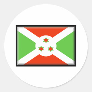 Adesivo Redondo Bandeira de Burundi