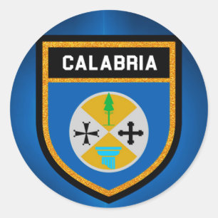 Adesivo Redondo Bandeira de Calabria