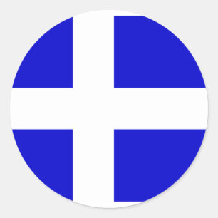 Adesivo Redondo Bandeira de Calais, France