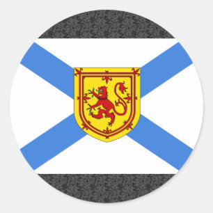Adesivo Redondo Bandeira de Canadá Nova Escócia