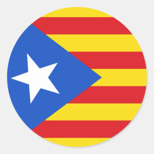 Adesivo Redondo Bandeira de Catalonia