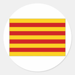 Adesivo Redondo Bandeira de Catalonia da espanha