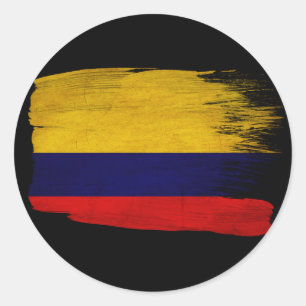 Adesivo Redondo Bandeira de Colômbia