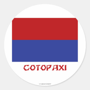 Adesivo Redondo Bandeira de Cotopaxi com nome