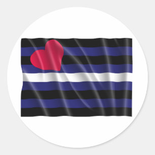 ADESIVO REDONDO BANDEIRA DE COURO