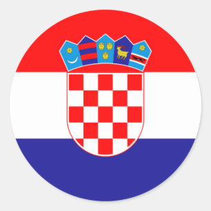 Adesivo Redondo Bandeira de Croatia/croata/Croat