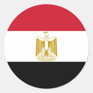 Adesivo Redondo Bandeira de Egipto - علممصر - bandeira egíp
