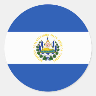 Adesivo Redondo Bandeira de El Salvador