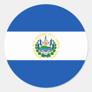 Adesivo Redondo Bandeira de El Salvador
