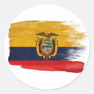 Adesivo Redondo Bandeira de Equador