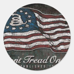 Adesivo Redondo Bandeira de Gadsden - liberdade ou morte