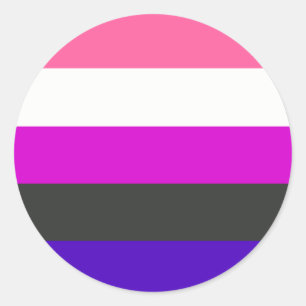 Adesivo Redondo Bandeira de Genderfluid