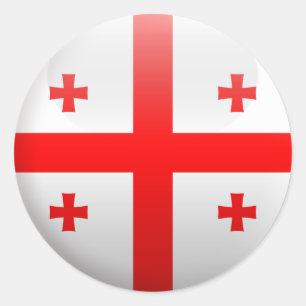 Adesivo Redondo Bandeira de Geórgia