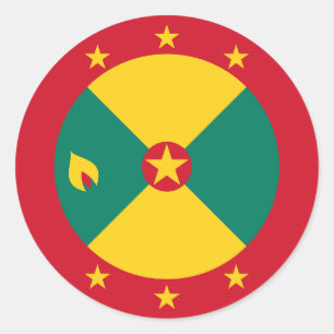 Adesivo Redondo Bandeira de Granada