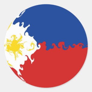 Adesivo Redondo Bandeira de Granada das Filipinas