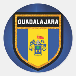 Adesivo Redondo Bandeira de Guadalajara