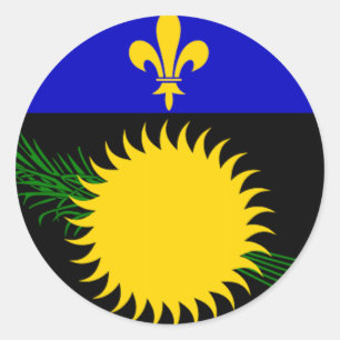 Adesivo Redondo Bandeira de Guadalupe (France)