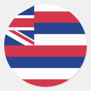 Adesivo Redondo Bandeira de Havaí