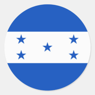Adesivo Redondo Bandeira de Honduras