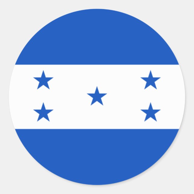 Adesivo Redondo Bandeira de Honduras (Frente)