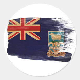 Adesivo Redondo Bandeira de Ilhas Falkland