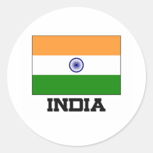 Adesivo Redondo Bandeira de India
