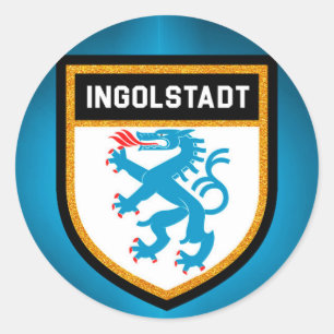 Adesivo Redondo Bandeira de Ingolstadt