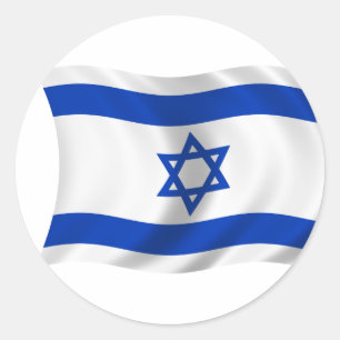 Adesivo Redondo Bandeira de Israel