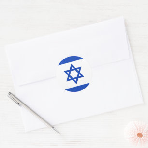 Adesivo Redondo bandeira de Israel