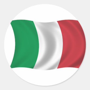 Adesivo Redondo Bandeira de Italia