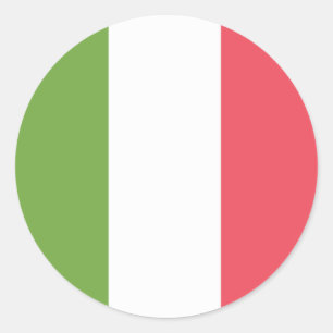 Adesivo Redondo Bandeira de Italia