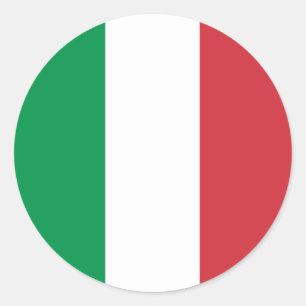 Adesivo Redondo Bandeira de Italia