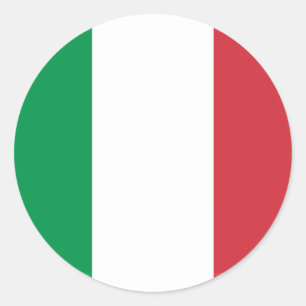 Adesivo Redondo Bandeira de Italia