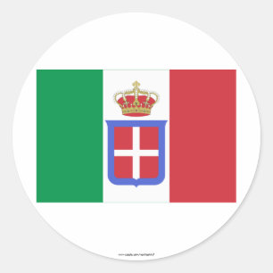 Adesivo Redondo Bandeira de Italia (1861-1946)